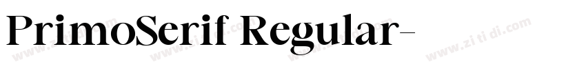 PrimoSerif Regular字体转换